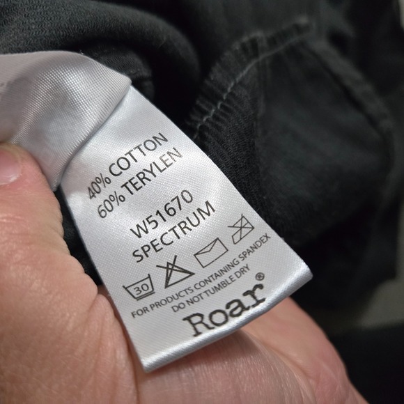 Roar Shirt Mens 2XL XXL Black Embroidered‎ Y2K designer slim fit long sleeve - Picture 11 of 12